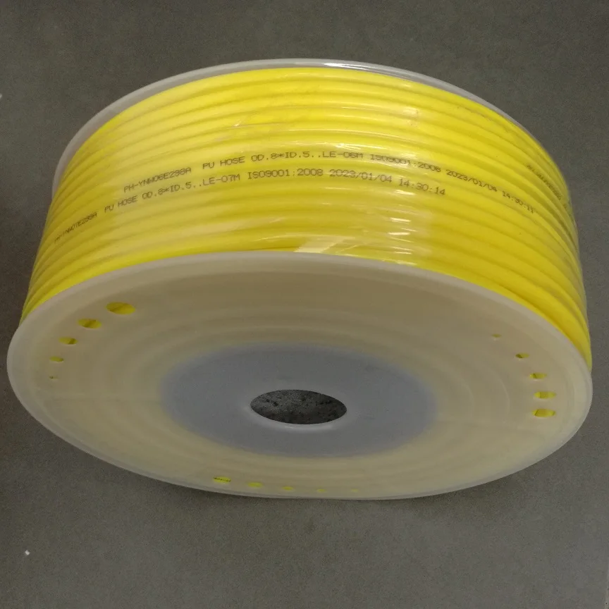 Imagem -02 - Metros Lote pu Amarelo Traqueia 8x5 mm Dutos Resistência ao Gelo Poliuretano Compressor de ar Mangueira Tubo de ar 8*5 mm 100