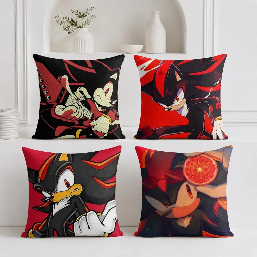 Game Shadow The H-Hedgehog Cushion Cover Organic Linen Square Pillow Case Durable Non-Allergenic And Kind To Skin