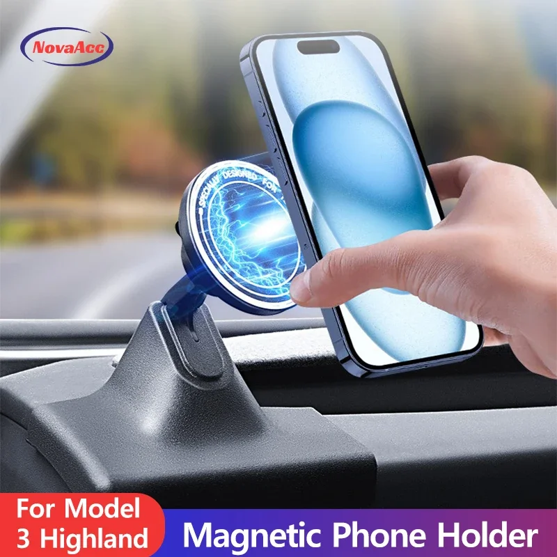 

Phone Magnet Mount for Tesla Model 3 2024 Highland Car Phone Holder Mount Car Accessories
