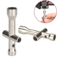 4 In 1 3d Printer Mondstuk Tool M2 M2.5 M3 M4 Schroef Moer Zeshoekige Kruissleutel Voor E3d V5 V6 Bambu X1 P1 A1 Nozzle Mini Moersleutel