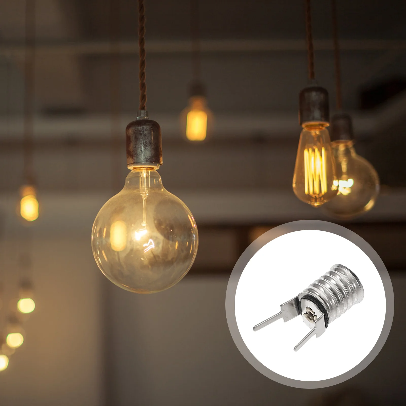 10 Pcs E10 Lamp Holder Fixture Light Bulb Lamps Socket Mini LED Small Bulbs Copper Lighting Accessories for Sources
