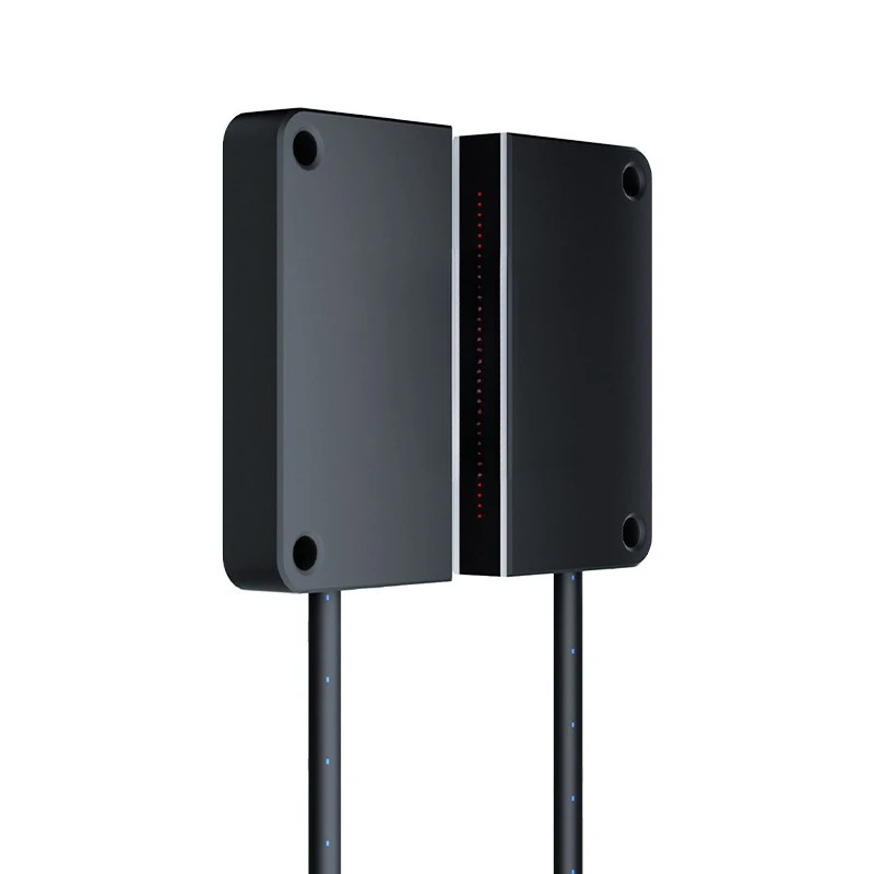 

Wide area matrix fiber optic sensor packaging machine conveying induction switch