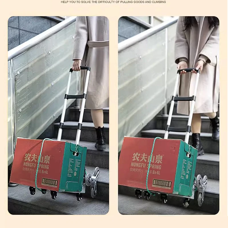 Folding Hand Truck Dolly Cart for Moving Heavy Duty Fold Up Shifter Trolley Luggage Cartfor Travel Shopping Office Use With Bag