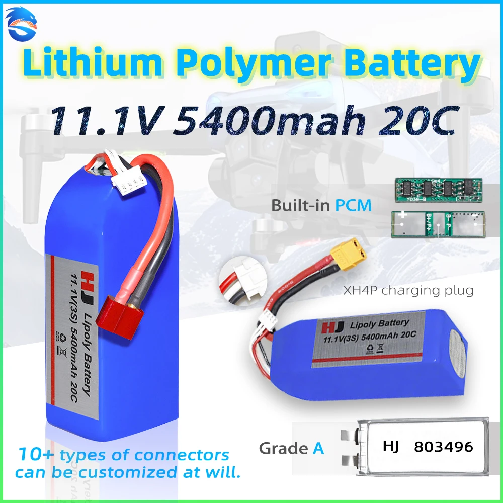 

Skymaker 11,1 В 3S 5400 мАч Высокоскоростной LiPo аккумулятор (803496) 20C для высокоскоростных 4wd радиоуправляемых автомобилей, кораблей и аксессуаров для ремонта самолетов
