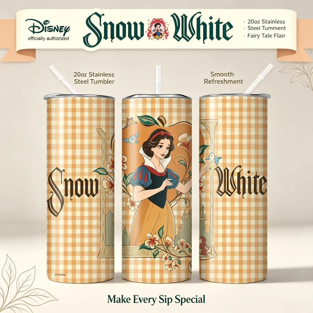 Tumbler 20Oz White - 1pc 20oz Disney Snow White Stainless
