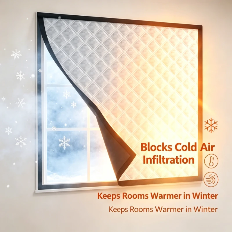 Modern Thermal Insulated Curtains - Stylish Home Decor with Heat/Cold Blocking Technology - Easy To Install for Apartment/Hotel