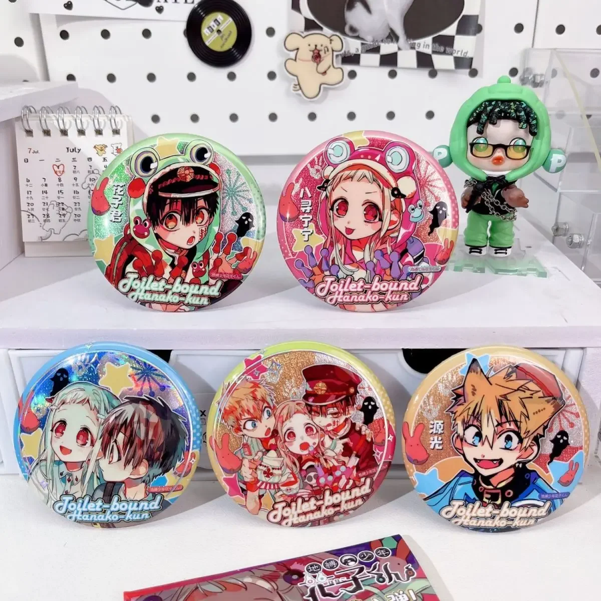 Jibaku Shounen Hanako-kun Leuchtende Laser-Anstecknadel Blind Box Anime Doppel-Flash-Pin Brosche Sammlerstück Merchandise Geschenk – Detail 5