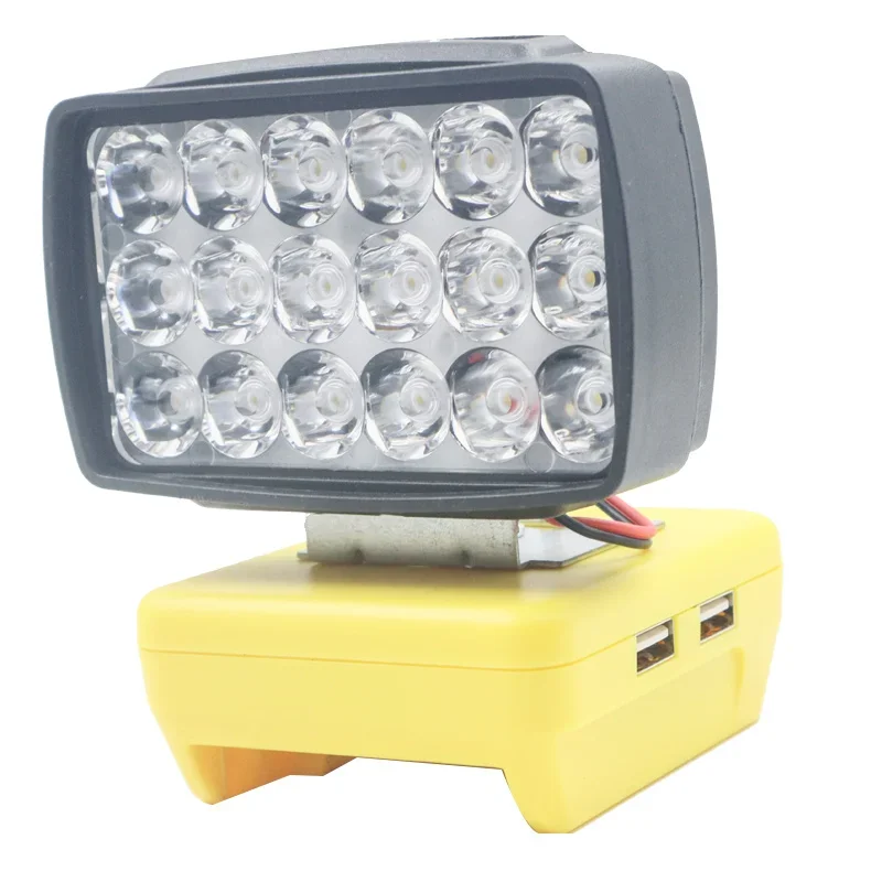 Luces LED de trabajo para coche, Linterna eléctrica, foco para Dewalt 18V, 20V, 60V, batería de iones de litio, Control de haz Alto y Bajo