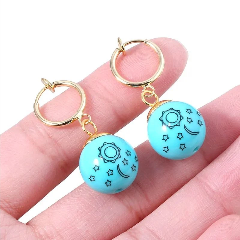 Anime The Seven Deadly Sins Elizabeth Liones Cosplay Pendant Earrings Ear Clip Cosplay Props