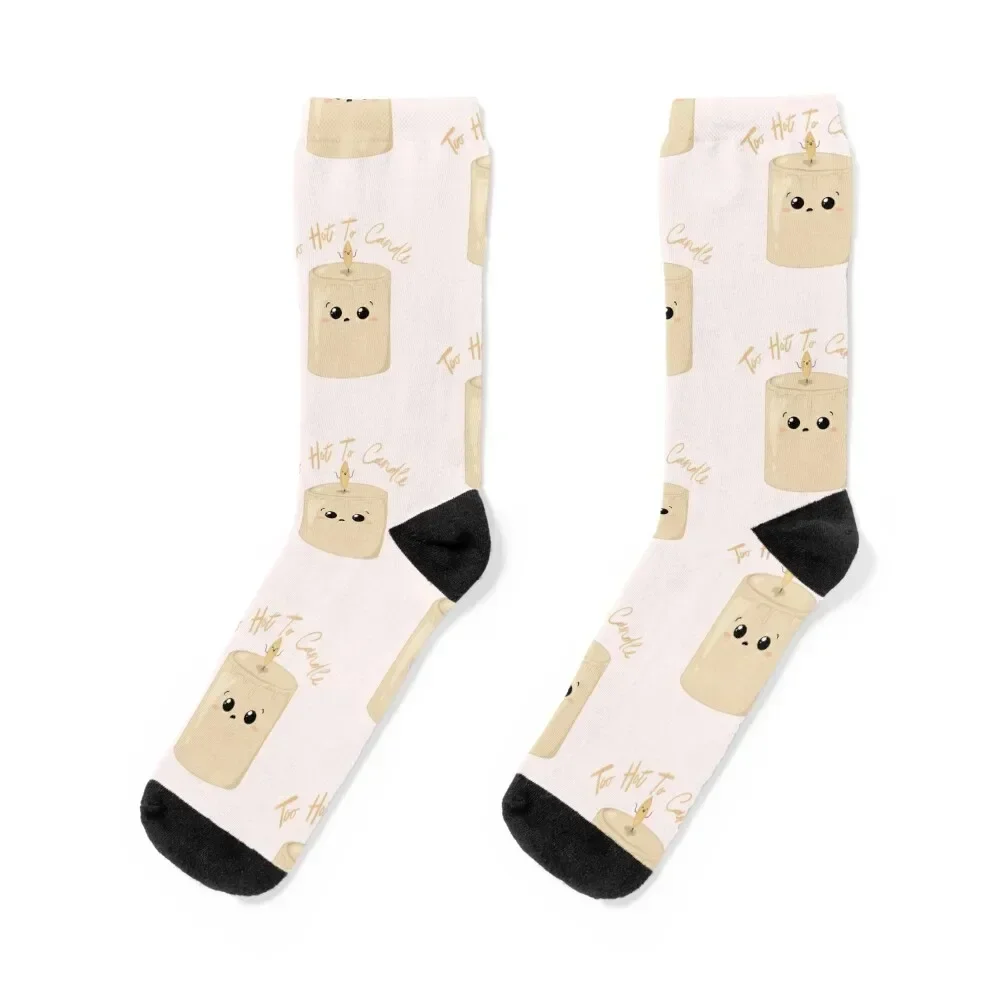 

Too Hot to Candle Socks cartoon hockey bright garter Rugby Ladies Socks Men's