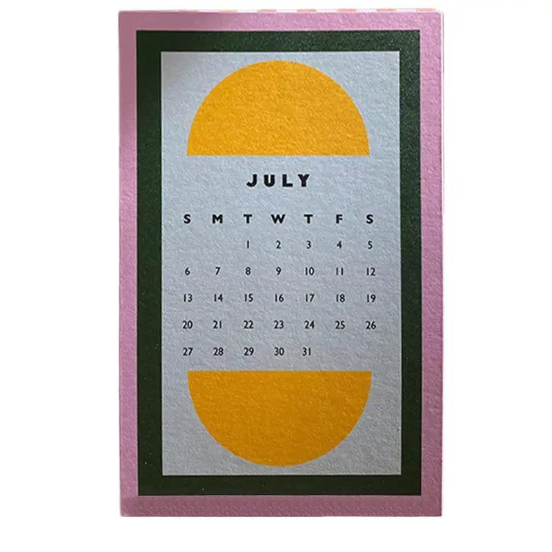 

Small Calendar 2025 12 Months Geometric Art Calendar Table Ornament Creative Paper Calendar For Organizing & Planning