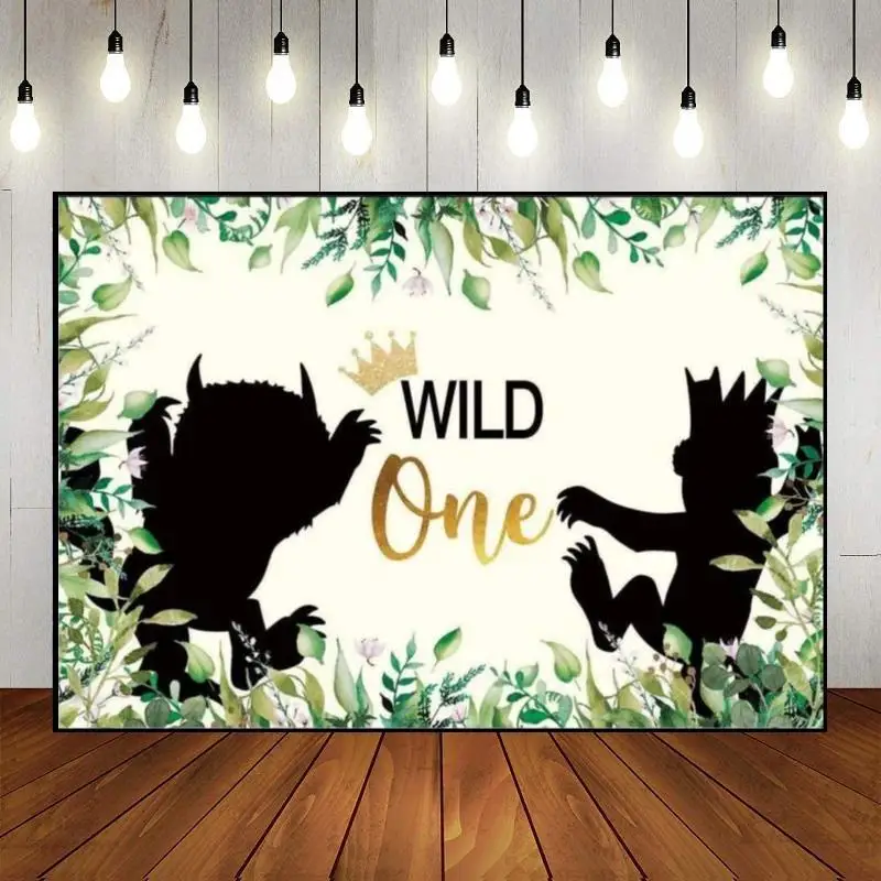 Where The Wild Things King  Jungle Monsters Custom Birthday Backdrop Banner Background Photo Party Decoration Baby Shower Studio