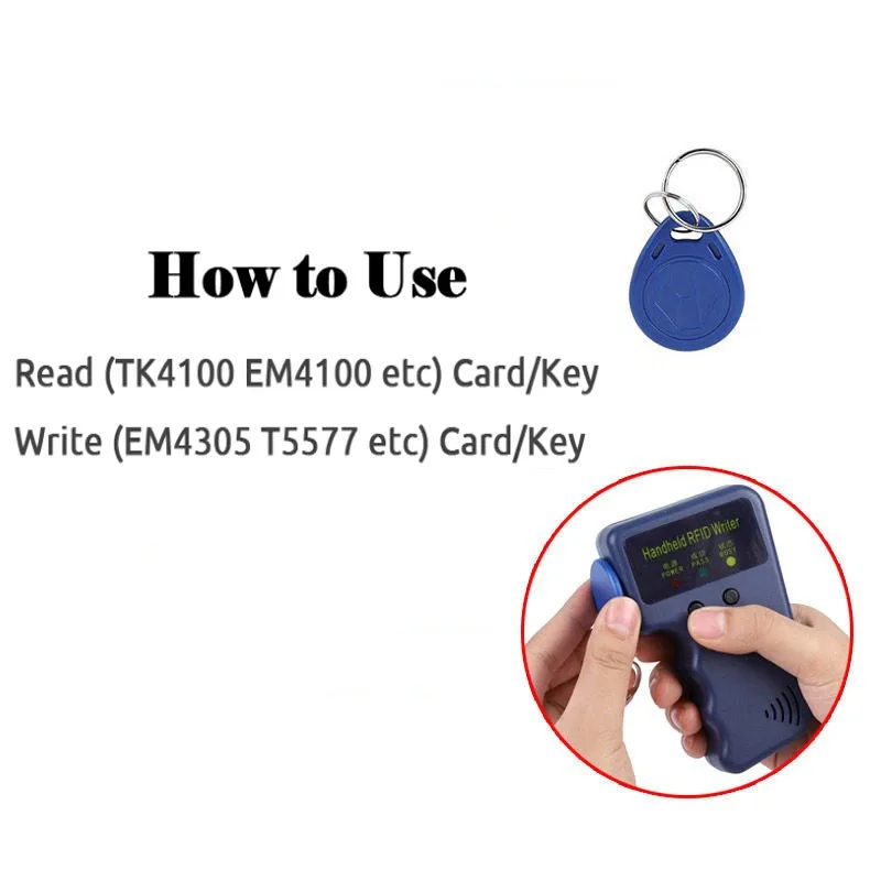 50pcs/lot EM4305 T5577 125khz Copy Rewritable Writable Rewrite keyfobs RFID Tag Key Ring Card Proximity Token Badge Duplicate