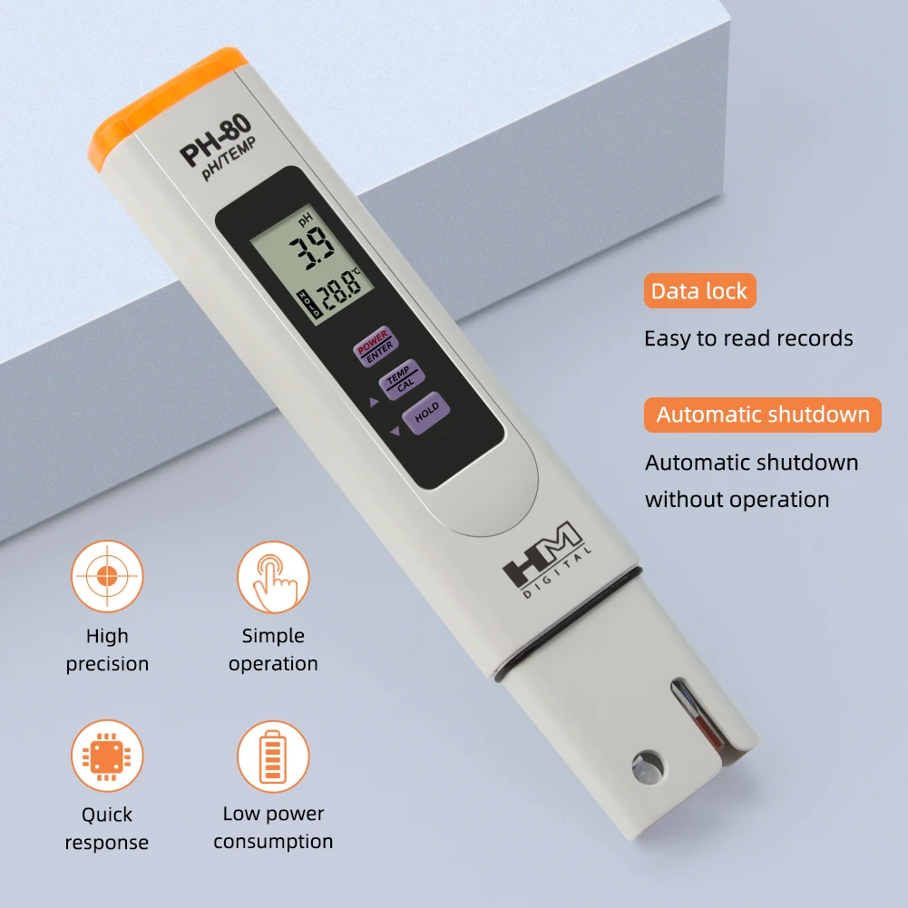 Digitale Temp/Ph Meter 0.0 ~ 14.0 Hoge Nauwkeurigheid Water Quality Ph Tester Hydrotester Voor Drinken Hydrocultuur Aquarium Zwemmen zwembad