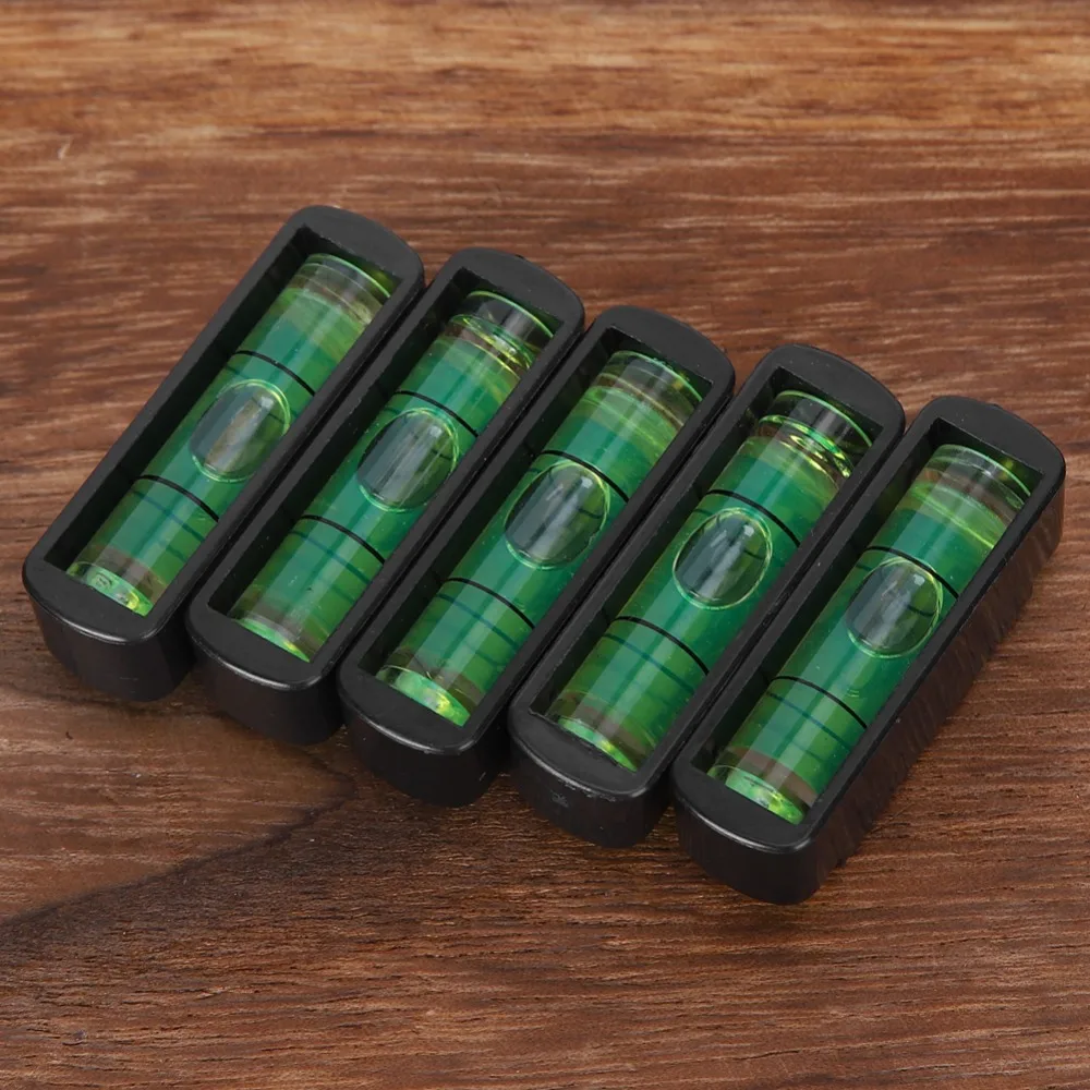 Mini nivel de burbuja ABS duradero, soporte transparente de alta precisión, nivel de trípode de cámara acrílico, trípode RV, 10 Uds.