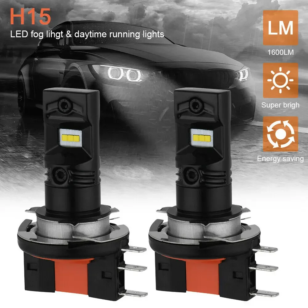 

2x H15 LED Headlight Bulb Canbus High Beam DRL CSP 120W LD2261 10v-30V 60W/Bulb Automobile Headlamp Accessories