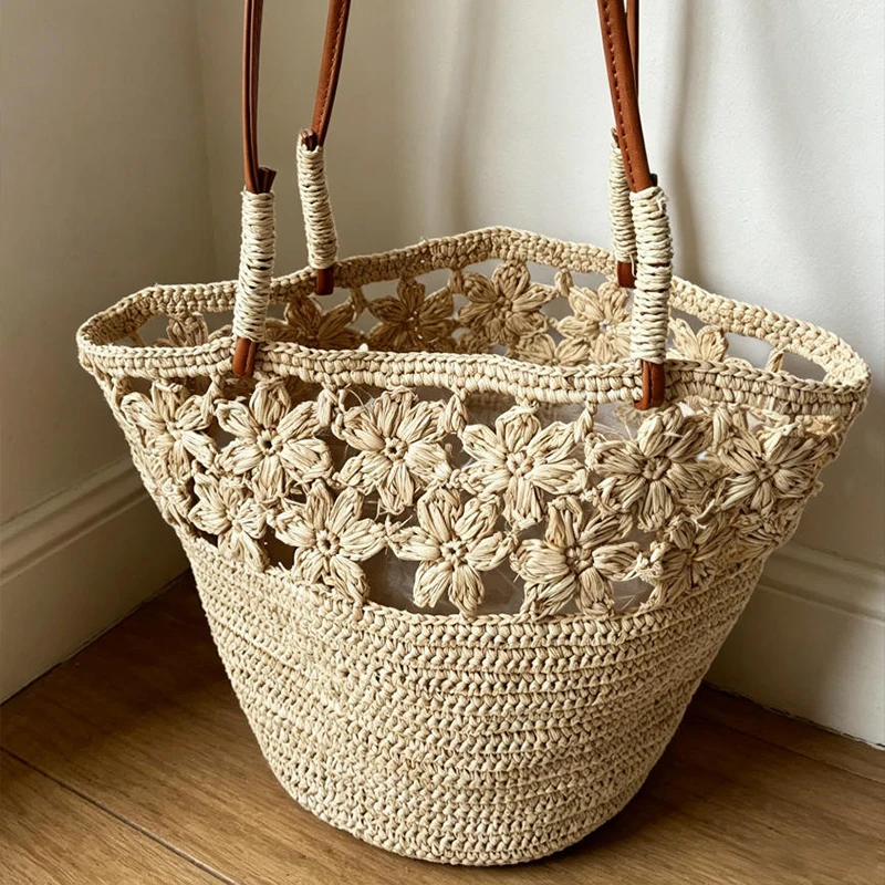 Tas Jerami Rajut Tangan Gaya B - Crochet Bag Raffia ulasan dan harga