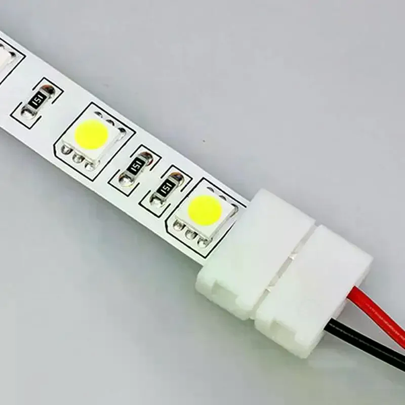 

2-контактный светодиодный светильник без сварки, провод 8 мм, защелкивающийся провод для быстрого подключения, световая лента, бесплатный шарнир, провод с одной головкой