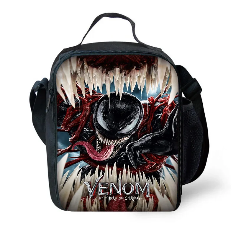 Marvel-fiambrera térmica reutilizable para niños y niñas, bolsa aislante de gran capacidad para Picnic al aire libre, superhéroe, Venom