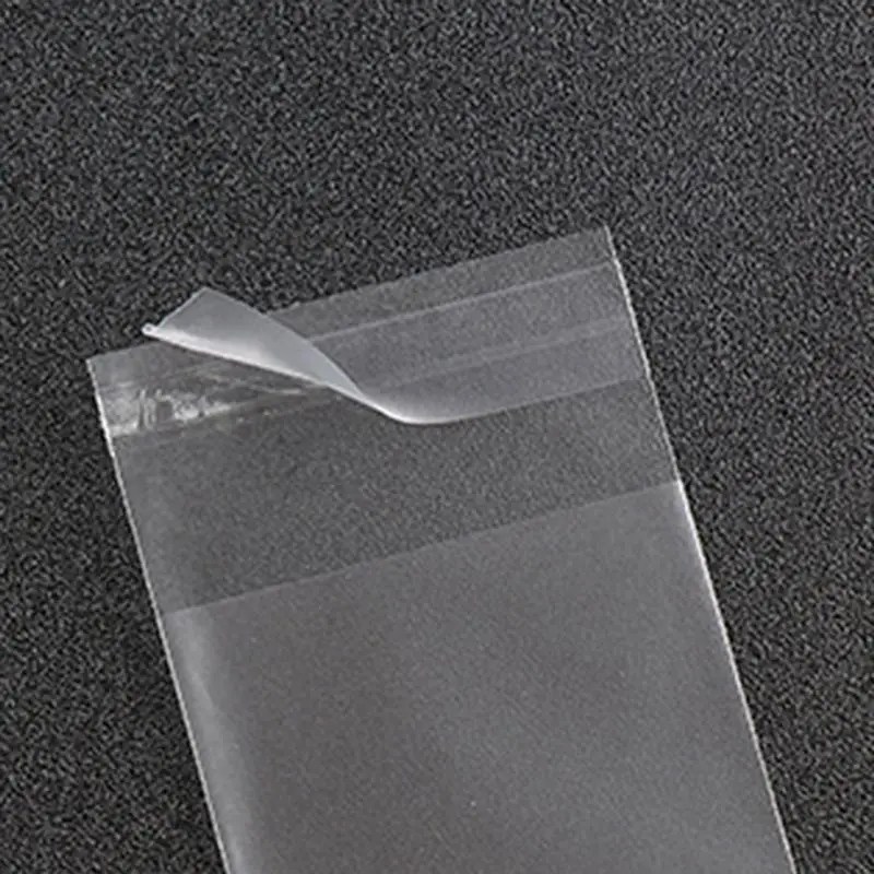 100Pcs/Set Semi Transparent Frosted Cookie Candy OPP Bag Self-Adhesive Plastic B