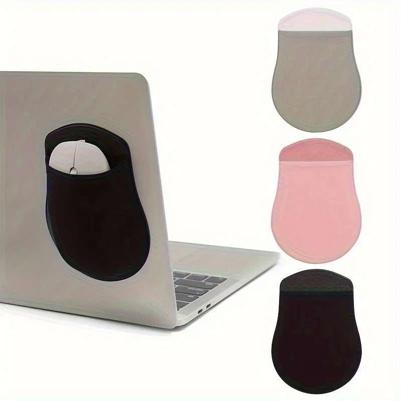 1PC Non Marking Elastic Mouse Storage Bag - Notebook Computer Super Convenient Self-adhesive Design