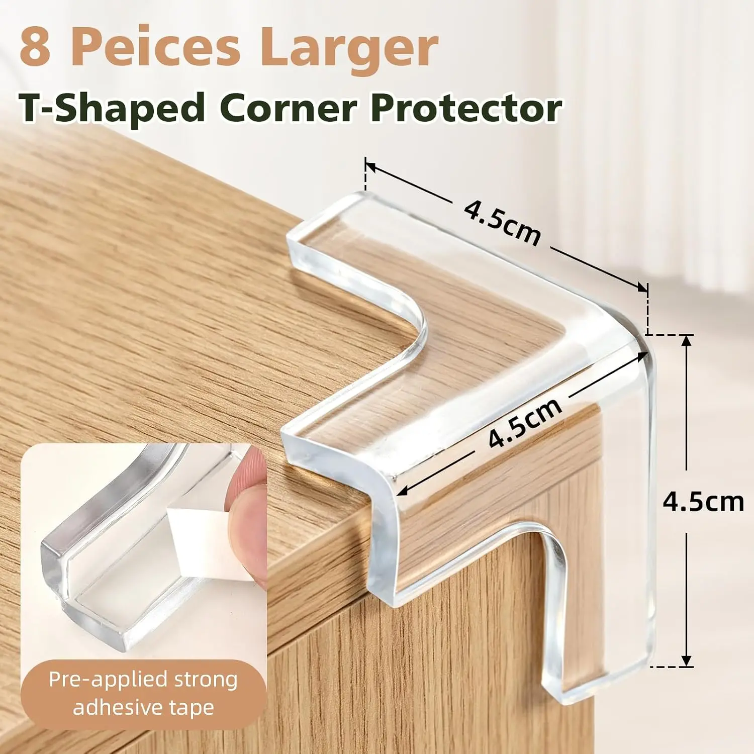 12 Pack Large Table Corner Protectors Baby Proofing Furniture Edge Safety Bumpers Covers Clear