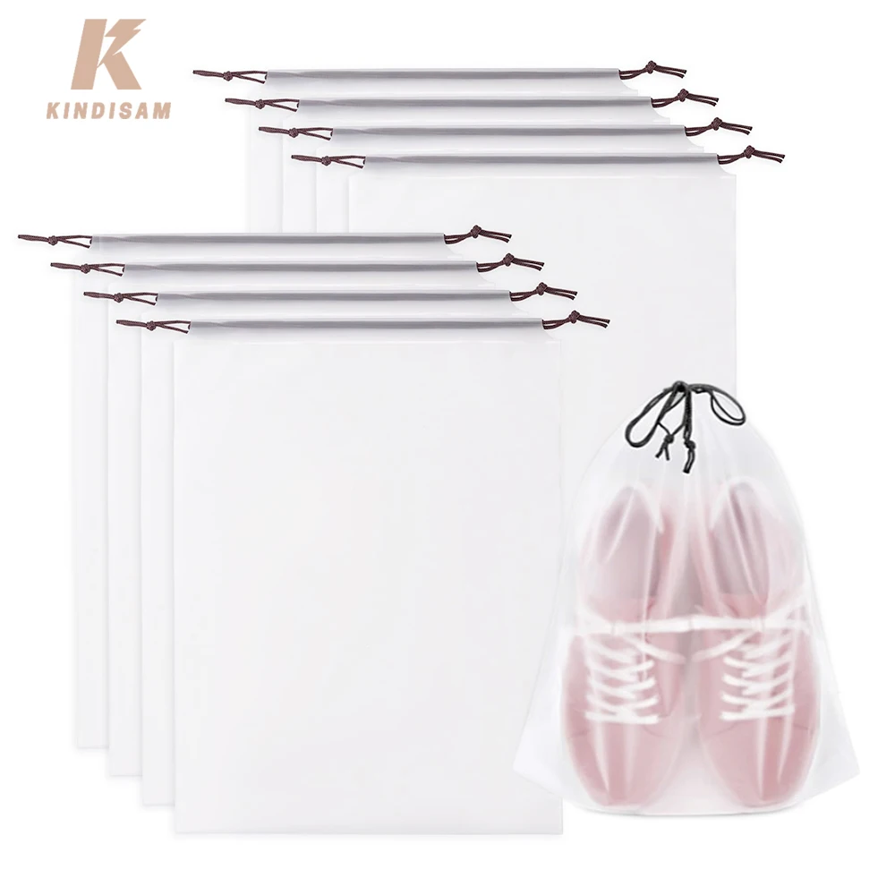 

10Pcs Travel Shoe Bags for Packing Waterproof Drawstring Shoe Storage Bag Travel Essentials for Men and Women