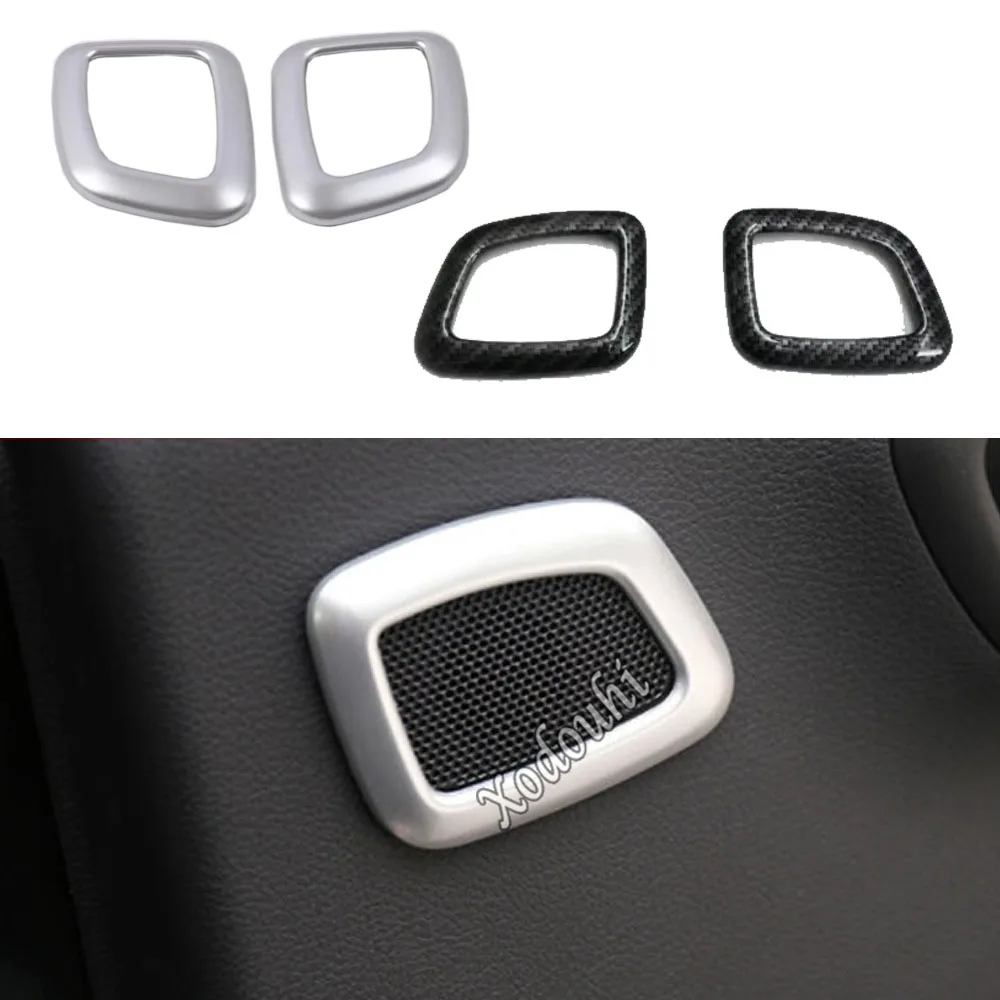 For Jeep Compass 2017 2018 2019 2020 2021 2022 Cover Trim Stereo Inner Rear Door Upside Audio Speak Frame Ring Round Vent Stick