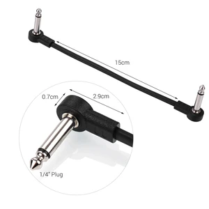 Ggiant-AC-8 Guitar Effect Pedal plana Patch Cabos, conectores de ângulo direito, Patch Cable Kit, 6 6 principais vendas cabo pedal - №3