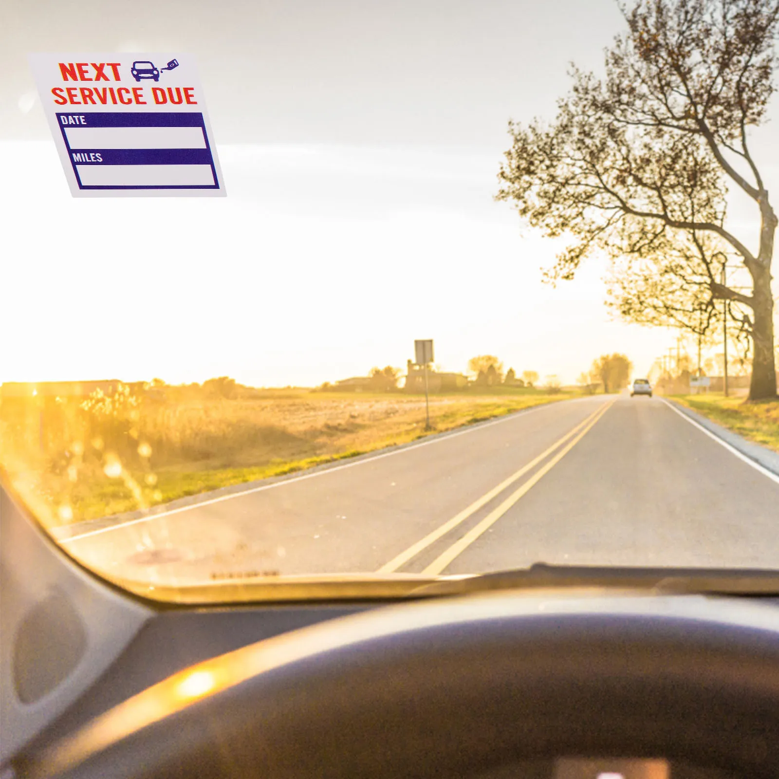 

1 Roll Oil Change Sticker Car Repair Service Label Wear-Resistant Adhesive Reminder Easy to Remove No Service Due