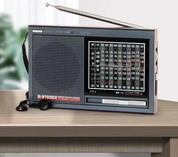 R-9700DX Portable Full Band DSP Radio Secondary Frequency Conversion Retro Pointer Radio for the Elderly