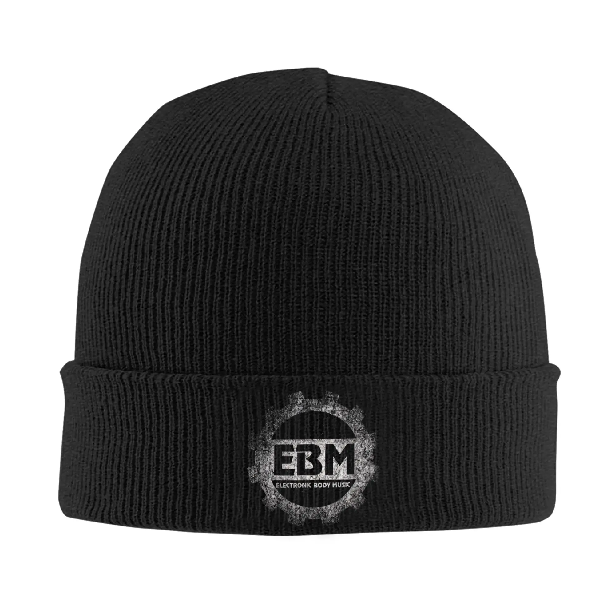 EBM Electronic Body Music Grunge Knitted Caps for Women Men Beanie Autumn Winter Fashion Hats Acrylic  Warm Caps
