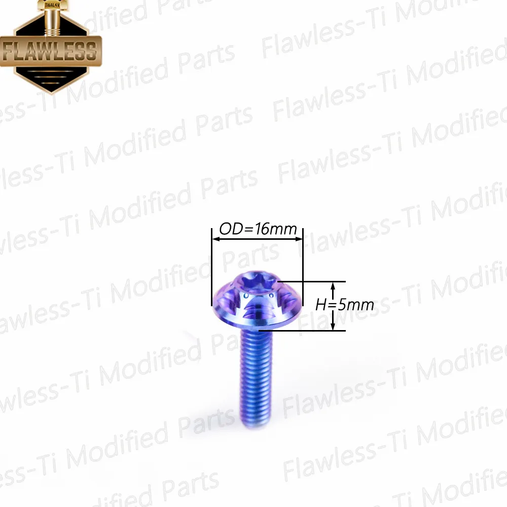 FLAWLESSTI Gr5 Titanium Bolts CNC Bolts Front Fender Exhaust Pipe Visor Bolt M6X10-25 mm for Honda Forza 350 Yamaha Xmax 300