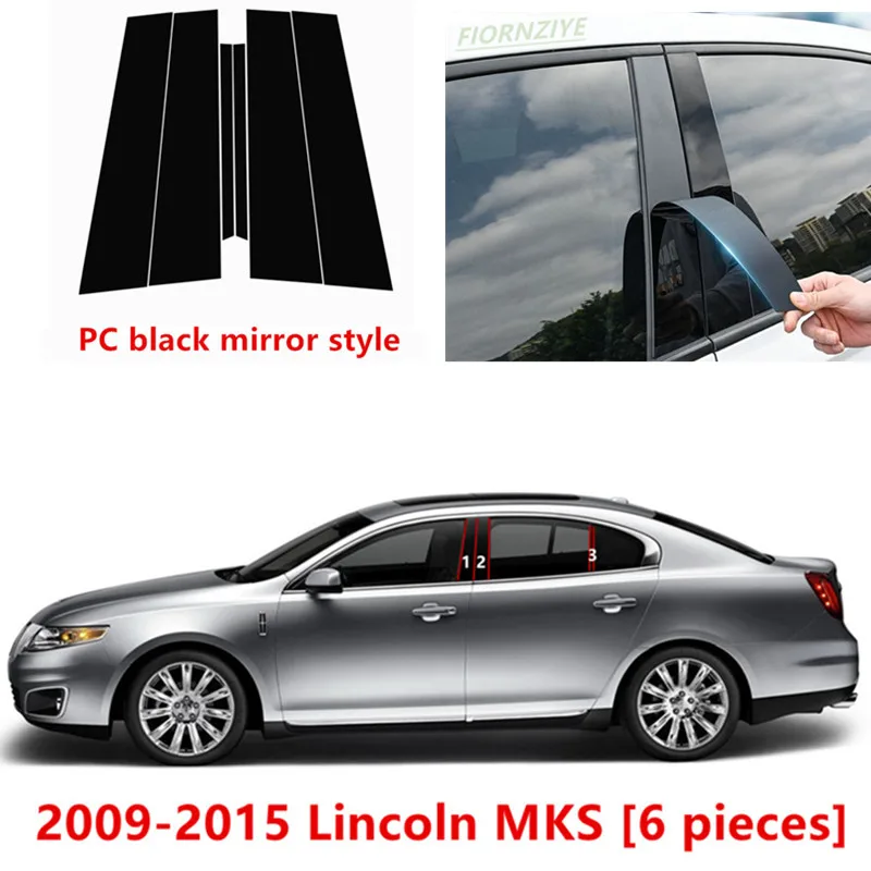 

Suitable for 2009-2015 Lincoln MKS modification special window trim strip PC black mirror center pillar sticker