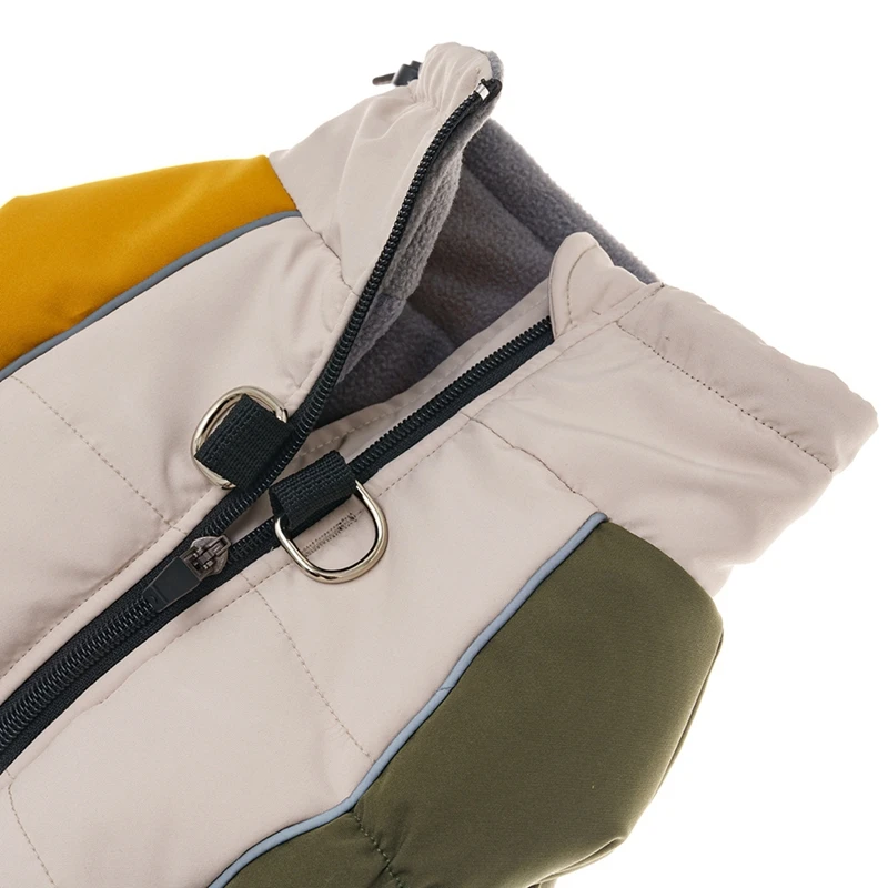 سترة مبطنة مضادة للماء للكلاب ، ملابس الكلاب الدافئة ، سحاب خلفي ، معطف جرو ، صغير ، متوسط ، كبير ، شتوي