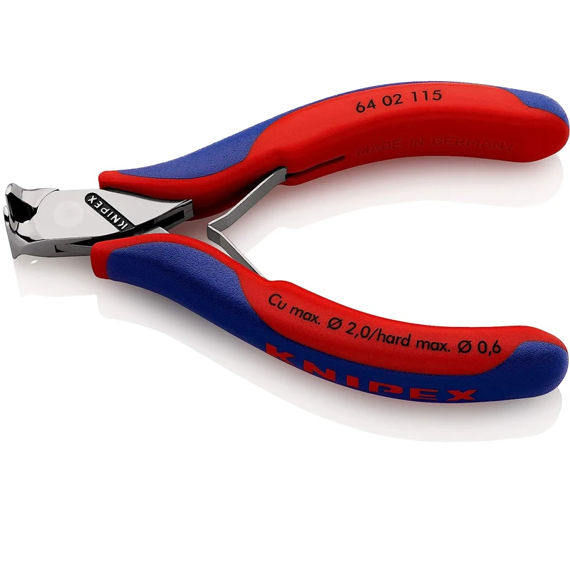 KNIPEX 64 02 115 Electronic Top Cutting Pliers Dual Color Handle Special Tool Steel Forged And Oil Quenched Simple Operation