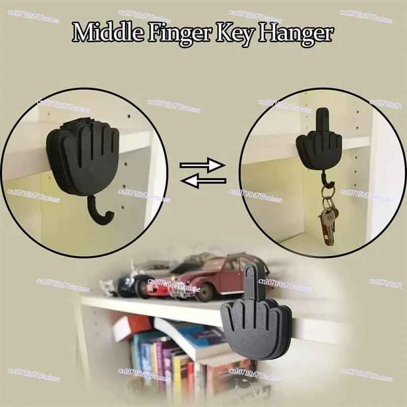 New Middle Finger Key Hanger Spoof Middle Finger Desktop Hook Storage Key Hook