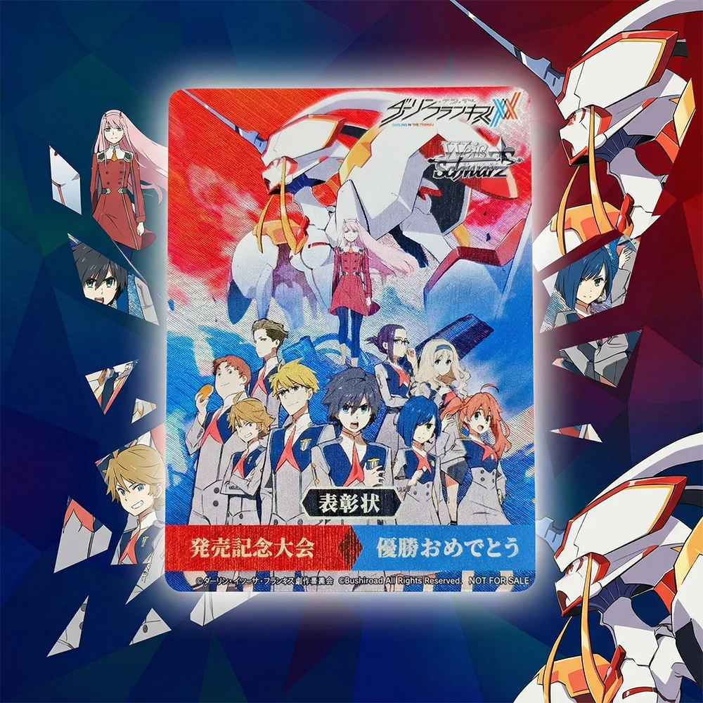 diy-weiss-schwarz-anime-collection-graded-card-darling-in-the-franxx-zero-two-foil-flash-card-completionist-hobbyist-gift-toy