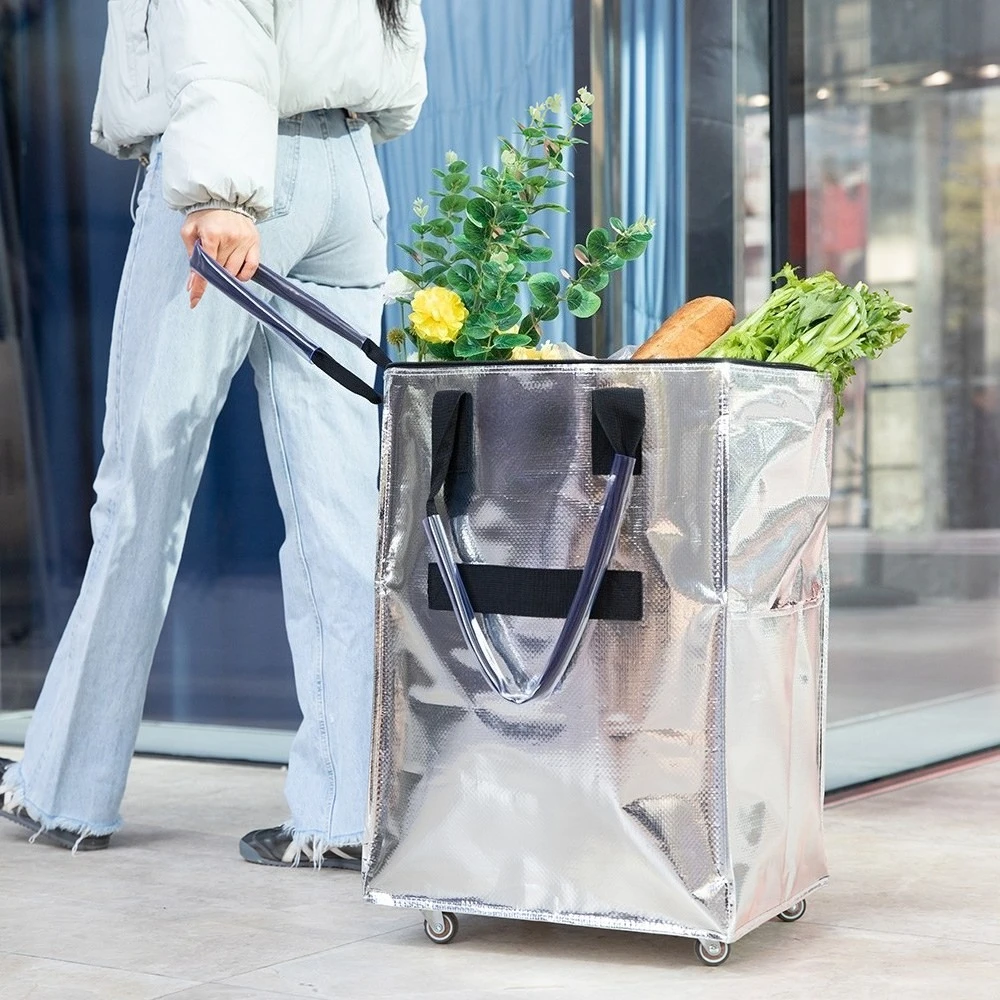 

Складная дорожная сумка на колесиках со съемной ручкой-тягой