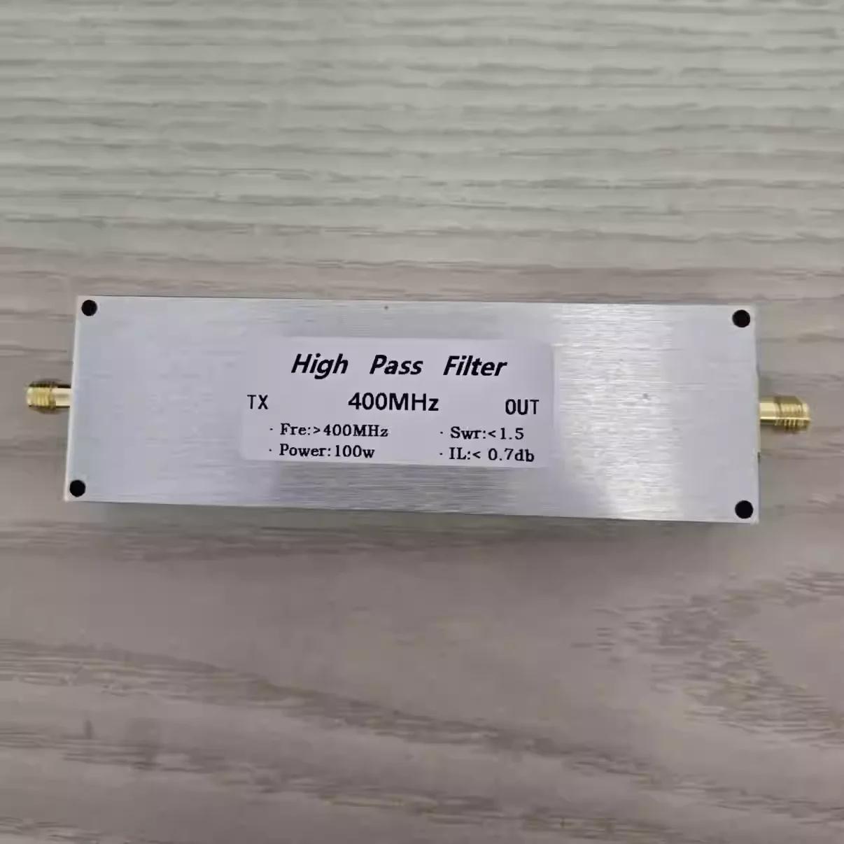 HPF-400M-100WSMA High Pass Filter 400MHz prevents low-frequency broadcasting
