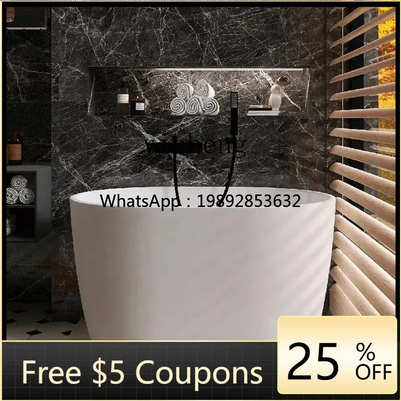 

1 household acrylic bathtub freestanding adult removable small mini deep soaking tub