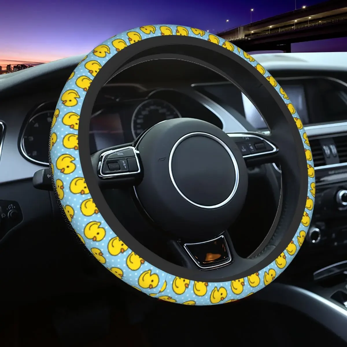 

37-38 Чехол на руль автомобиля с рисунком милой утки, универсальное автомобильное украшение с изображением животных, модные автомобильные аксессуары