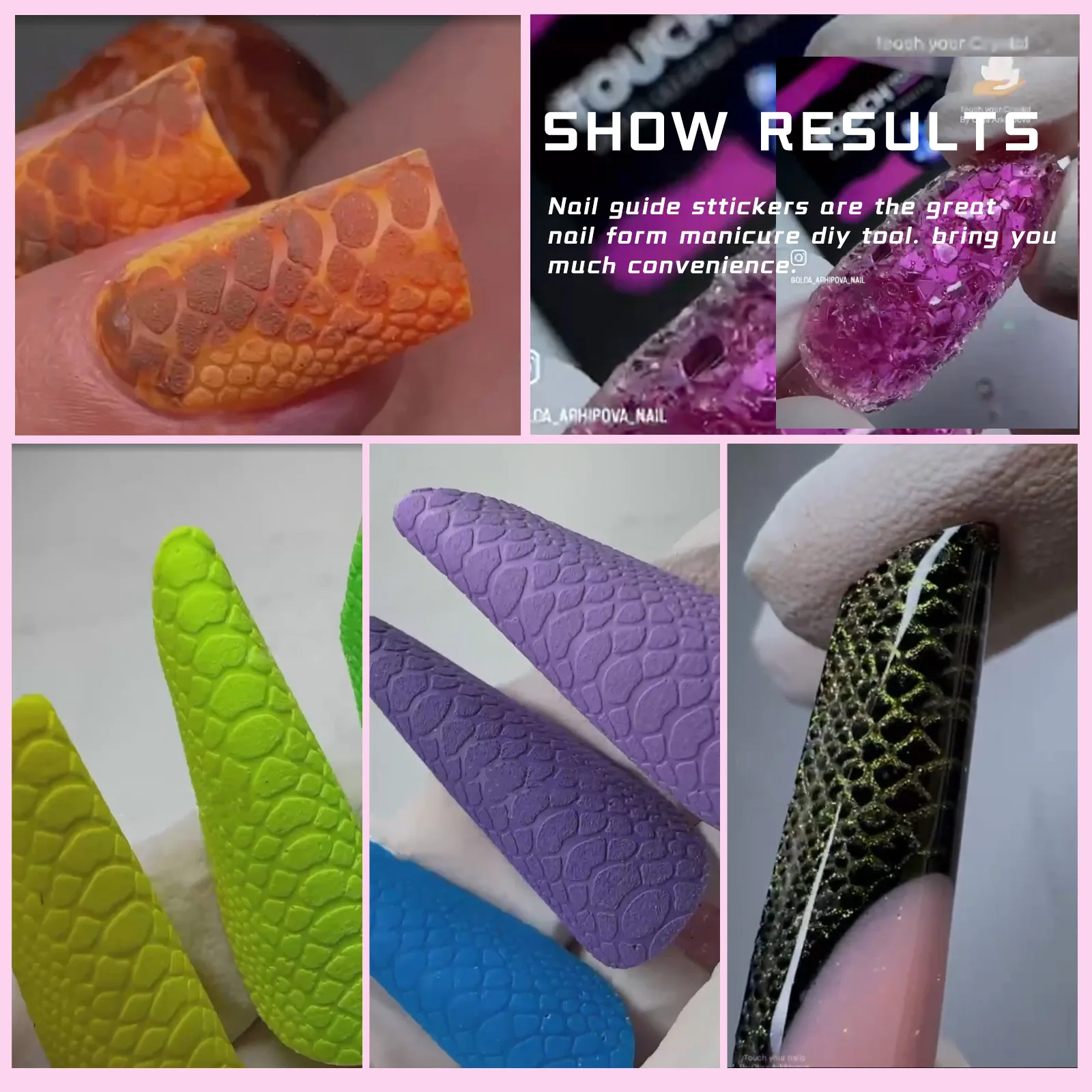 

60 Pcs Nail Art Silicone Molds for French Tips and 3D Designs - Soft Double-Sided Forms for Gel Polish Manicure