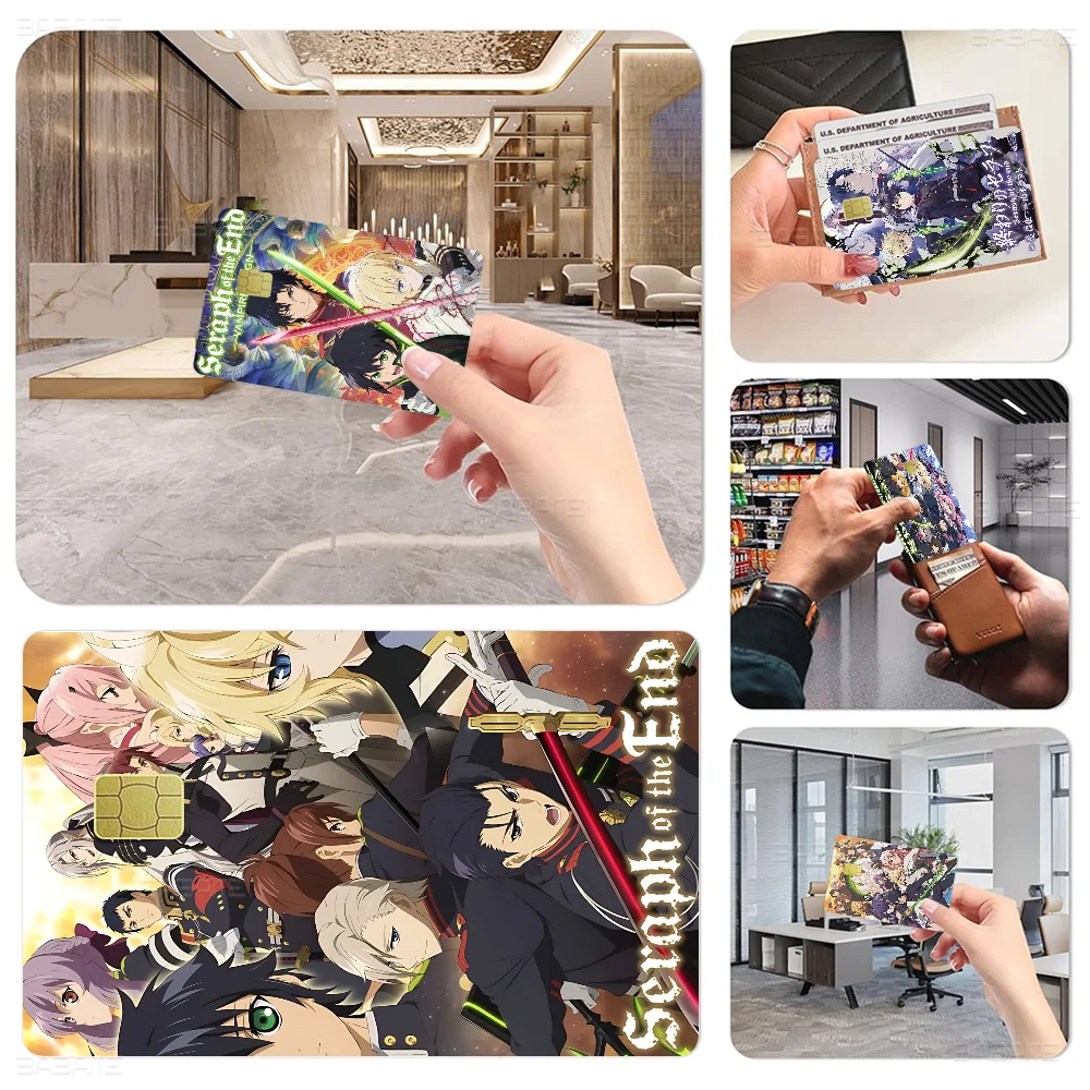 Anime Seraph Of The End Anmie Sticker Film Skin Cover For Credit Card Debit Bank Card Front