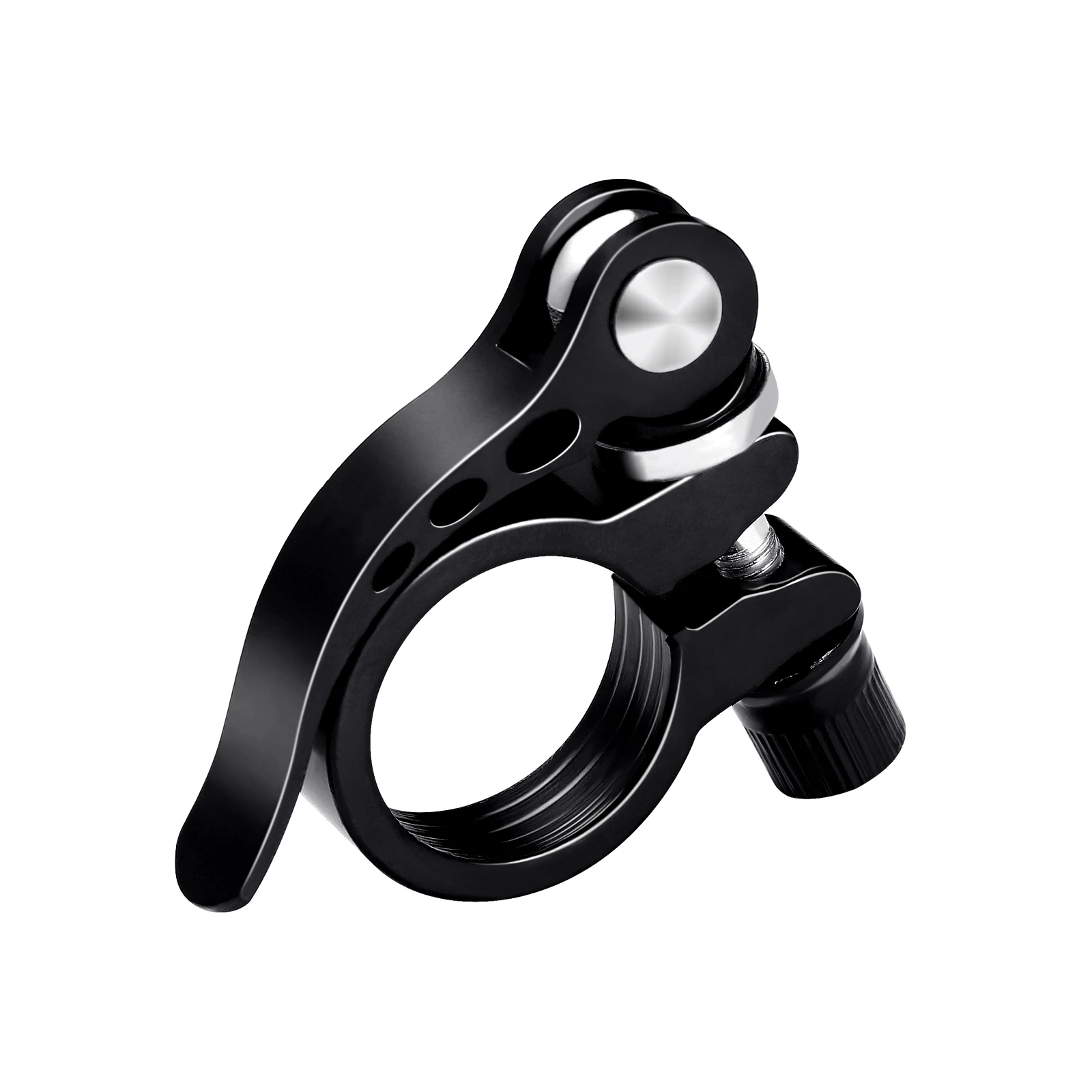 

Bicycle Shelf Lock Seatpost Clamp Quick Release Black for Road Bike Easy Install Adjustable