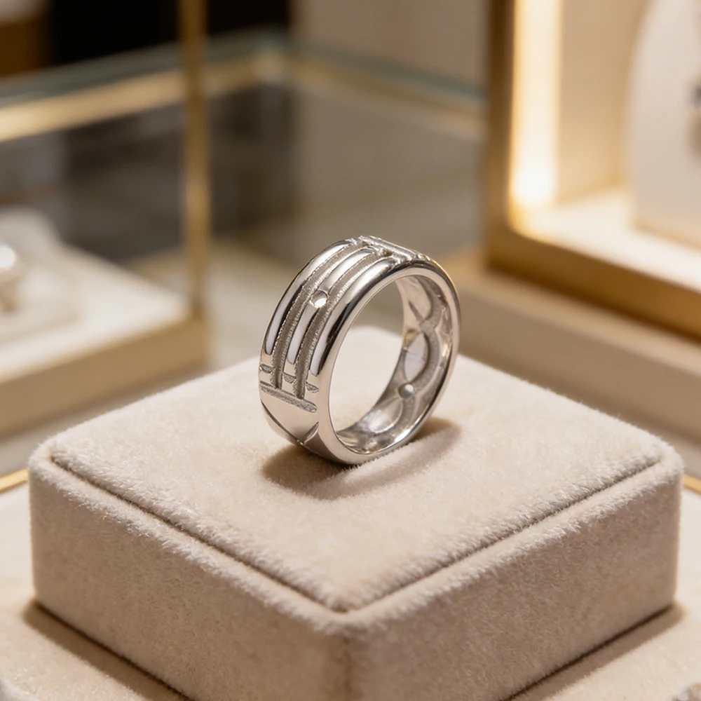 Anillo HIPEE Atlantis de Acero Inoxidable, Anillo Amuleto Espiritual del Antiguo Egipto para Mujeres y Hombres