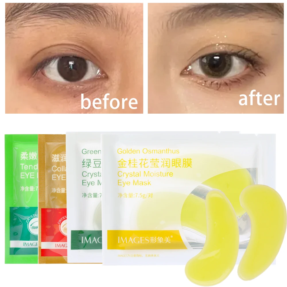 Gold Eye Masks Anti Wrinkle Dark Circles Acne Remove Puffiness Fade Dark Circles Eye Skin Care Patches Reduce Winkle Eye Bags