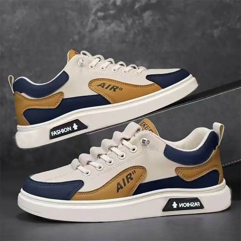 

2026 New Men's Casual Shoes Leather Surface Comfortable Fashionable Spring Sporty Shoes round Toe Low Heel PU Insole PVC Outsole