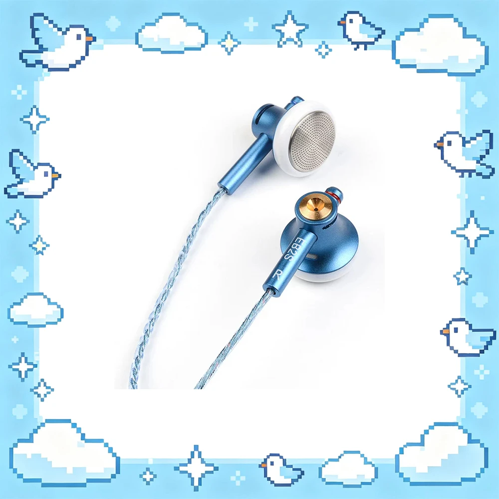 NICEHCK EB2S Pro Wired Earbuds HiFi Flat Head Earphones 15.4mm Dynamic Driver LCP Diaphragm 32 Ohm Aluminum Alloy Housing