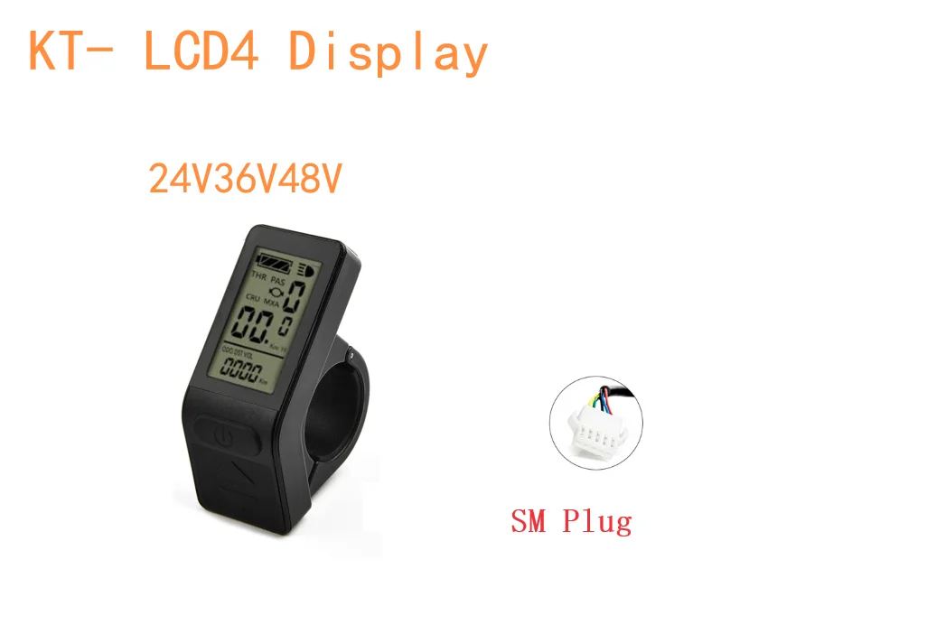 KT Display KT-LCD4 Mini Display 24V 36V 48V for KT Controller Ebike Panel Julet Waterproof/SM Plug